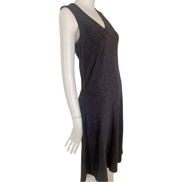 HORNY TOAD Casual Knit Dress Sleeveless V-Neck Charcoal Grey Sporty Minimalist - Picture 7 of 15